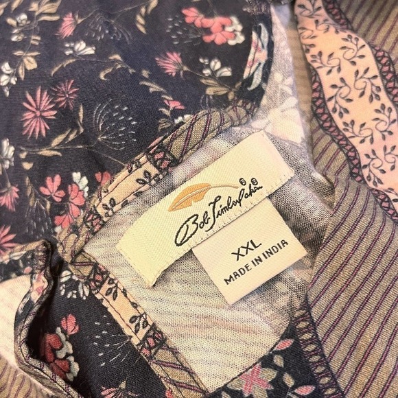 Bass Pro Shops Bob Timberlake Pink Blue Floral Lace Boho Tunic Rayon Dress XXL - Picture 14 of 15